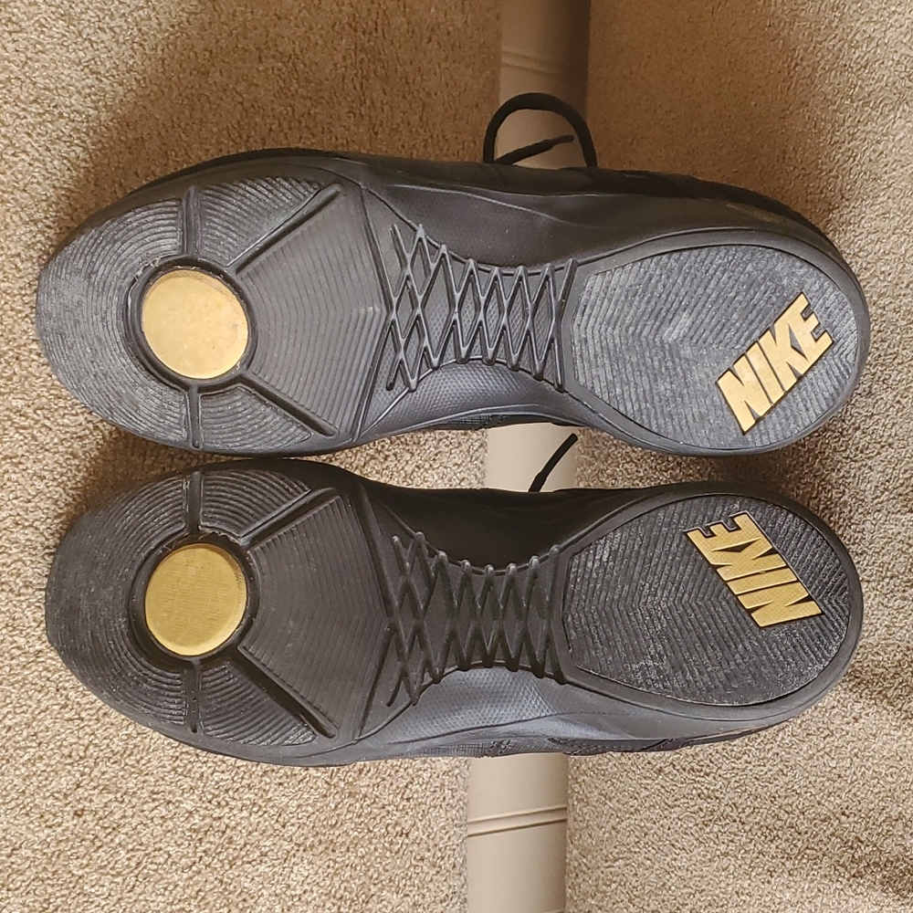 Mens Nike Zoom sneakers tennis shoes size 8 black gold - Picture 7 of 9